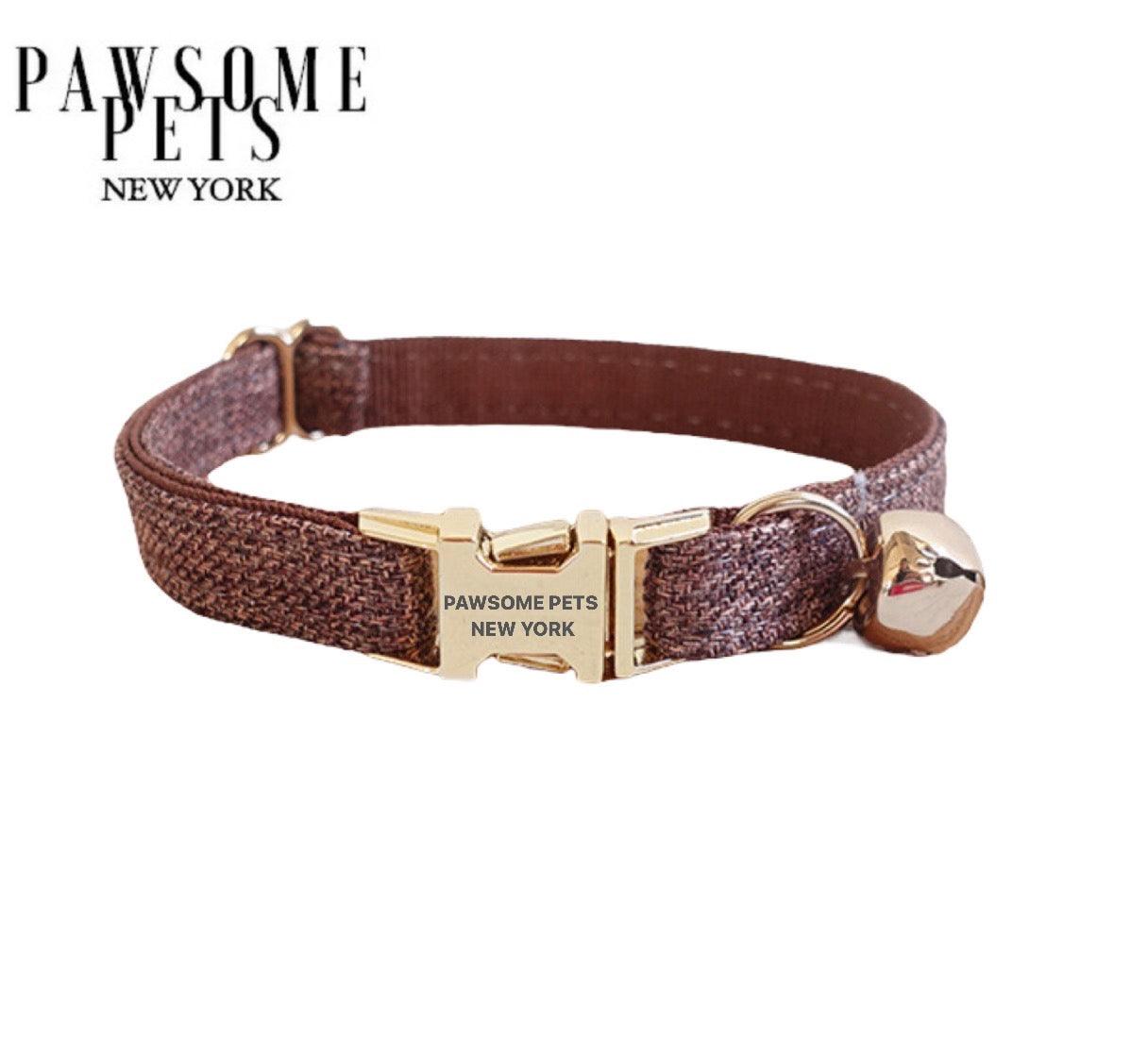 Rustic Rust colored cat or dog collar