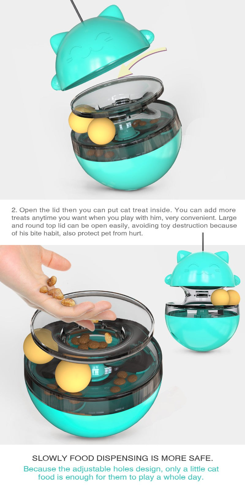 Interactive Cat Treat Dispenser & Puzzle Toy