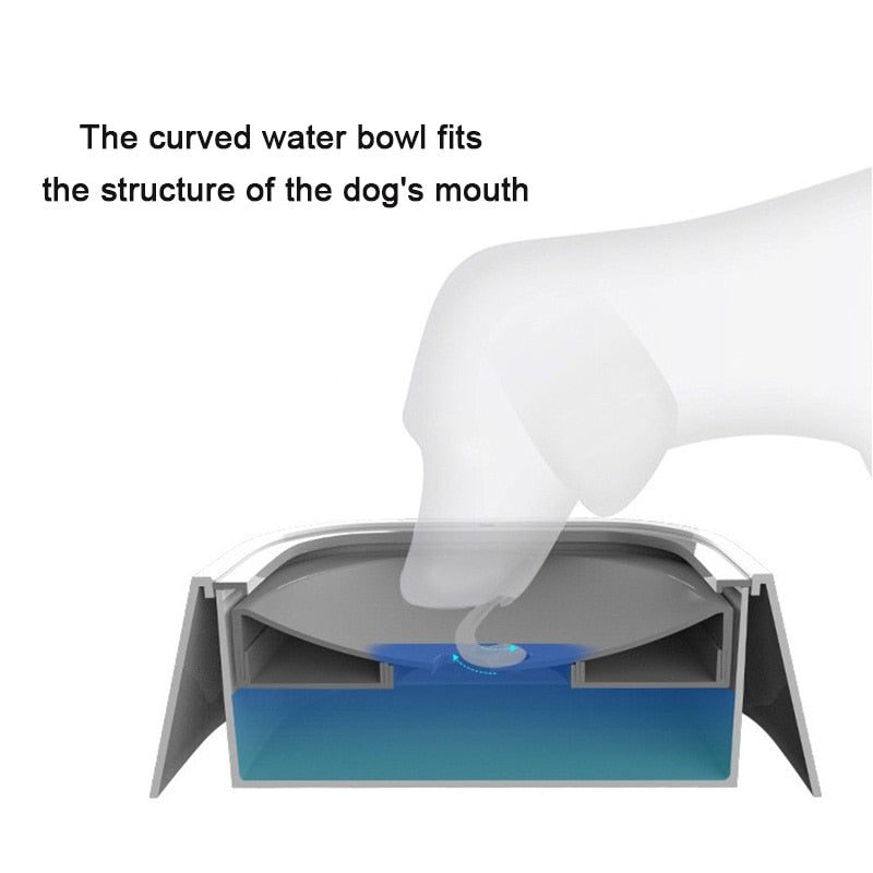 No-spill pet water bowl