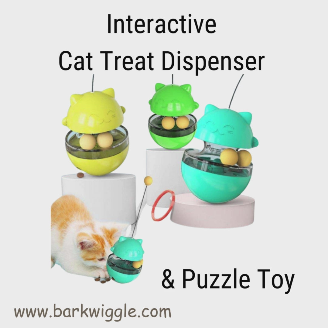 Interactive Cat Treat Dispenser & Puzzle Toy